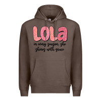 Coffee lola in every season, she shines with grace Premium Hoodie - MaliasSmallBusiness