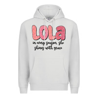 Dove Grey lola in every season, she shines with grace Premium Hoodie - MaliasSmallBusiness