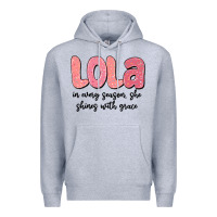 Heather Grey lola in every season, she shines with grace Premium Hoodie - MaliasSmallBusiness