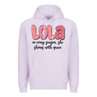 Lilac lola in every season, she shines with grace Premium Hoodie - MaliasSmallBusiness