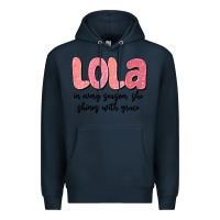 Navy lola in every season, she shines with grace Premium Hoodie - MaliasSmallBusiness