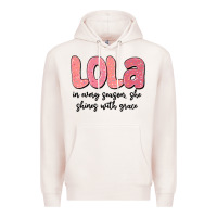 Pale Pink lola in every season, she shines with grace Premium Hoodie - MaliasSmallBusiness