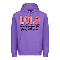 Purple lola in every season, she shines with grace Premium Hoodie - MaliasSmallBusiness