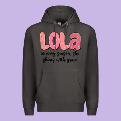 Lola In Every Season, She Shines With Grace Premium Hoodie Designed By Maliassmallbusiness