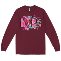 Burgundy hope with butterfly's Long Sleeve Tee - AdoDesignShop