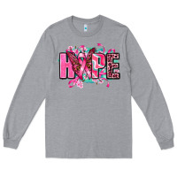 Heather Grey hope with butterfly's Long Sleeve Tee - AdoDesignShop