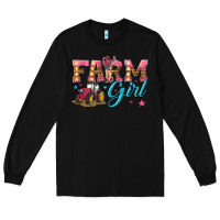Black farm girl Long Sleeve Tee - texasbilliewilder