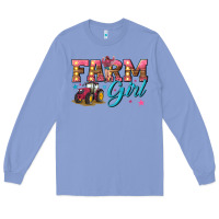 Colony Blue farm girl Long Sleeve Tee - texasbilliewilder