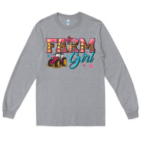Heather Grey farm girl Long Sleeve Tee - texasbilliewilder