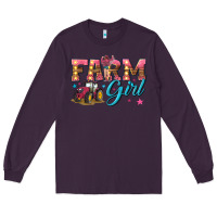 Plum farm girl Long Sleeve Tee - texasbilliewilder