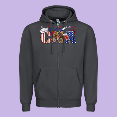 Cna Certified Nursing Zipper Hoodie Designed By Texasbilliewilder