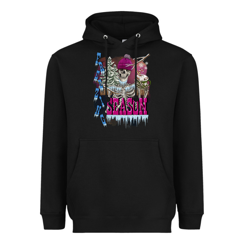 Freezing Season Skeleton Heavyweight Hoodie by FaDigitalArtStudio | Teevron