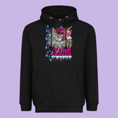 Freezing Season Skeleton Heavyweight Hoodie Designed By Fadigitalartstudio