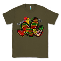 Army Green juneteenth hearts Classic Tee - Zillion Design Studio