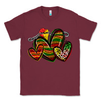 Burgundy juneteenth hearts Classic Tee - Zillion Design Studio