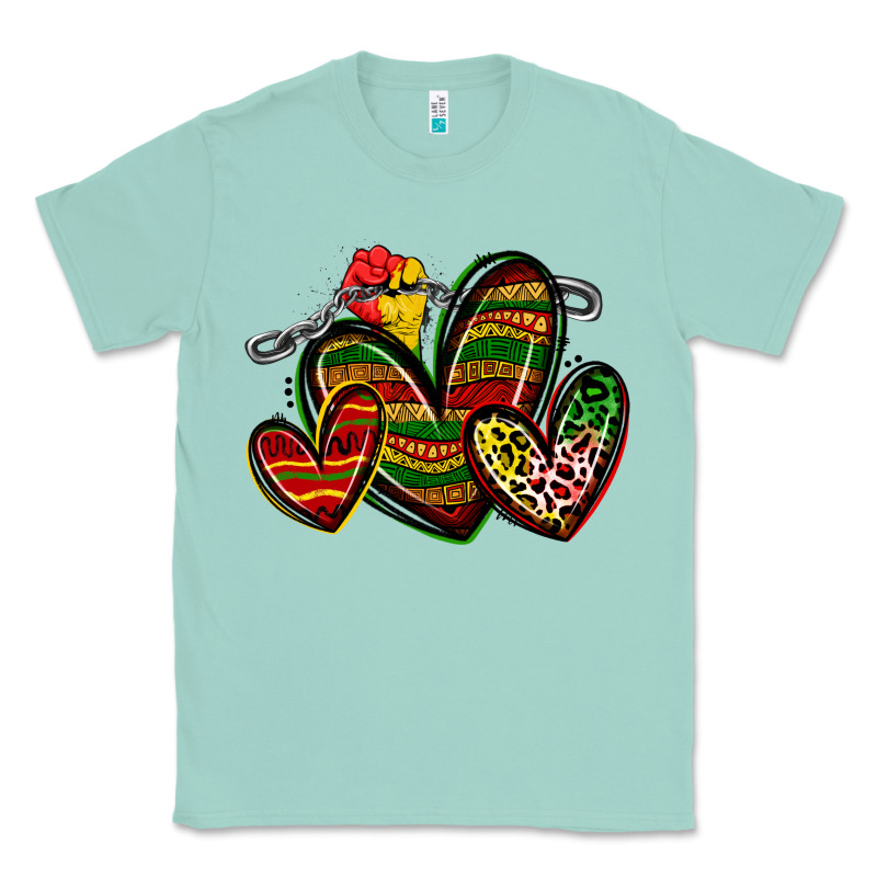 Juneteenth Hearts Classic Tee by Zillion Design Studio | Teevron