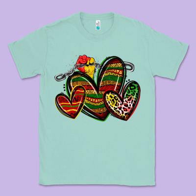 Classic Tee juneteenth hearts