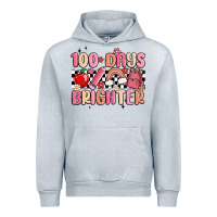 Heather Grey 100 days brighter Urban Hoodie - MaliasSmallBusiness