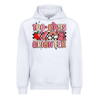 White 100 days brighter Urban Hoodie - MaliasSmallBusiness