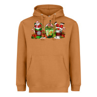 Meerkat coffee cups with santa claus Heavyweight Hoodie - FaDigitalArtStudio