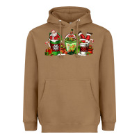 Toasted Coconut coffee cups with santa claus Heavyweight Hoodie - FaDigitalArtStudio