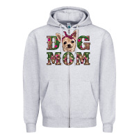 Heather Grey christmas dog mom chihuahua Zipper Hoodie - RanaPortraitStore