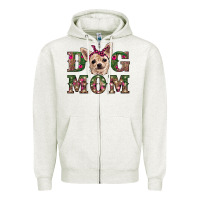 Oatmeal Heather christmas dog mom chihuahua Zipper Hoodie - RanaPortraitStore