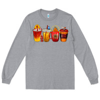 Heather Grey firefighter coffee cups Long Sleeve Tee - texasbilliewilder
