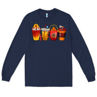 Navy firefighter coffee cups Long Sleeve Tee - texasbilliewilder