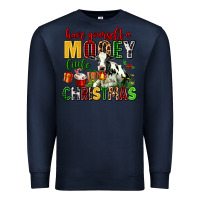 Navy have yourself a mooey little christmas Premium Sweatshirt - AdoDesignShop