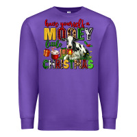 Purple have yourself a mooey little christmas Premium Sweatshirt - AdoDesignShop