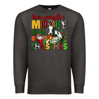 Smoke have yourself a mooey little christmas Premium Sweatshirt - AdoDesignShop