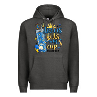Charcoal Heather down syndrome jesus fills my cup Premium Hoodie - MaliasSmallBusiness
