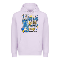 Lilac down syndrome jesus fills my cup Premium Hoodie - MaliasSmallBusiness