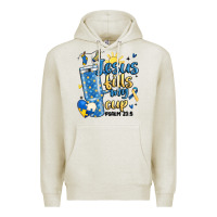 Oatmeal Heather down syndrome jesus fills my cup Premium Hoodie - MaliasSmallBusiness