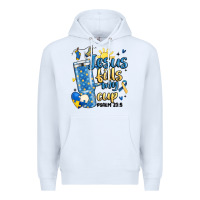 White down syndrome jesus fills my cup Premium Hoodie - MaliasSmallBusiness