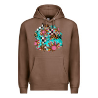 Chestnut race sunflower patches Premium Hoodie - AdoDesignShop