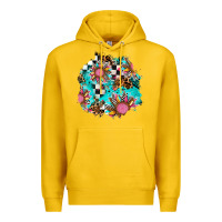 Lemon race sunflower patches Premium Hoodie - AdoDesignShop