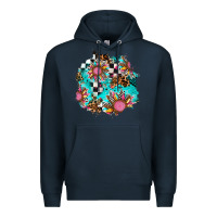 Navy race sunflower patches Premium Hoodie - AdoDesignShop