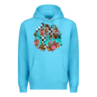 Ocean Blue race sunflower patches Premium Hoodie - AdoDesignShop