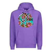 Purple race sunflower patches Premium Hoodie - AdoDesignShop