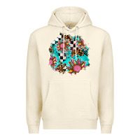 Sandshell race sunflower patches Premium Hoodie - AdoDesignShop
