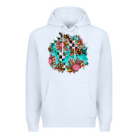 White race sunflower patches Premium Hoodie - AdoDesignShop