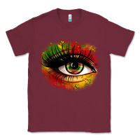 Burgundy juneteenth eye Classic Tee - Zillion Design Studio