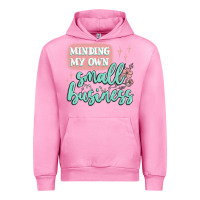 Fuchsia Pink minding my own small business Urban Hoodie - MaliasSmallBusiness