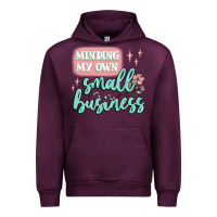 Mauve Wine minding my own small business Urban Hoodie - MaliasSmallBusiness