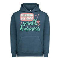 Pigment Midnight Navy minding my own small business Urban Hoodie - MaliasSmallBusiness