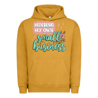 Pigment Peanut Butter minding my own small business Urban Hoodie - MaliasSmallBusiness