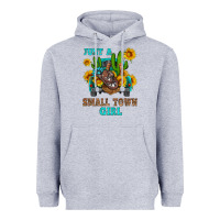 Heather Grey just a small town girl Heavyweight Hoodie - HRA Design Shop
