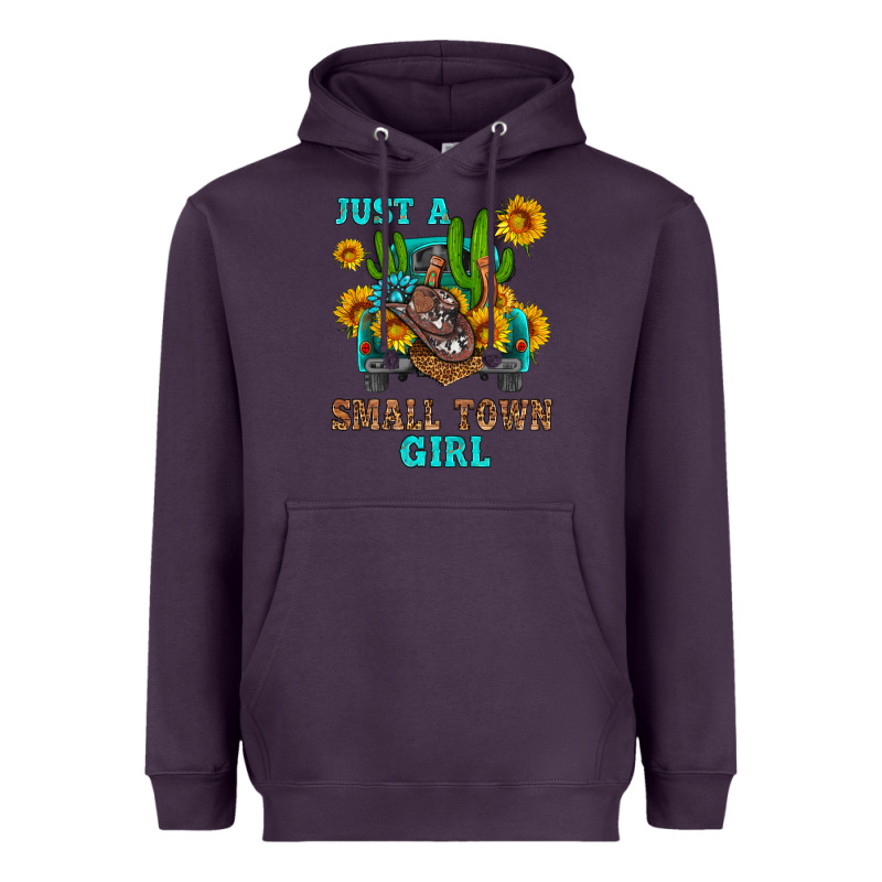 Just A Small Town Girl Heavyweight Hoodie by HRA Design Shop | Teevron